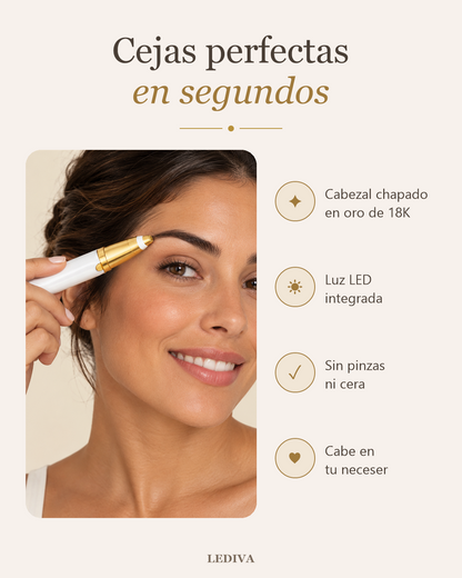 Depilador facial de precisión con luz LED
