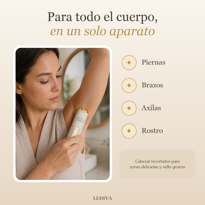 Depiladora para piernas, brazos, axilas y rostro