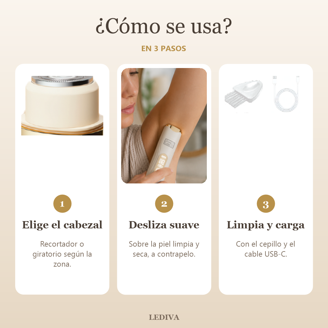 Cómo se usa la depiladora 2 en 1