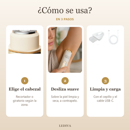 Cómo se usa la depiladora 2 en 1