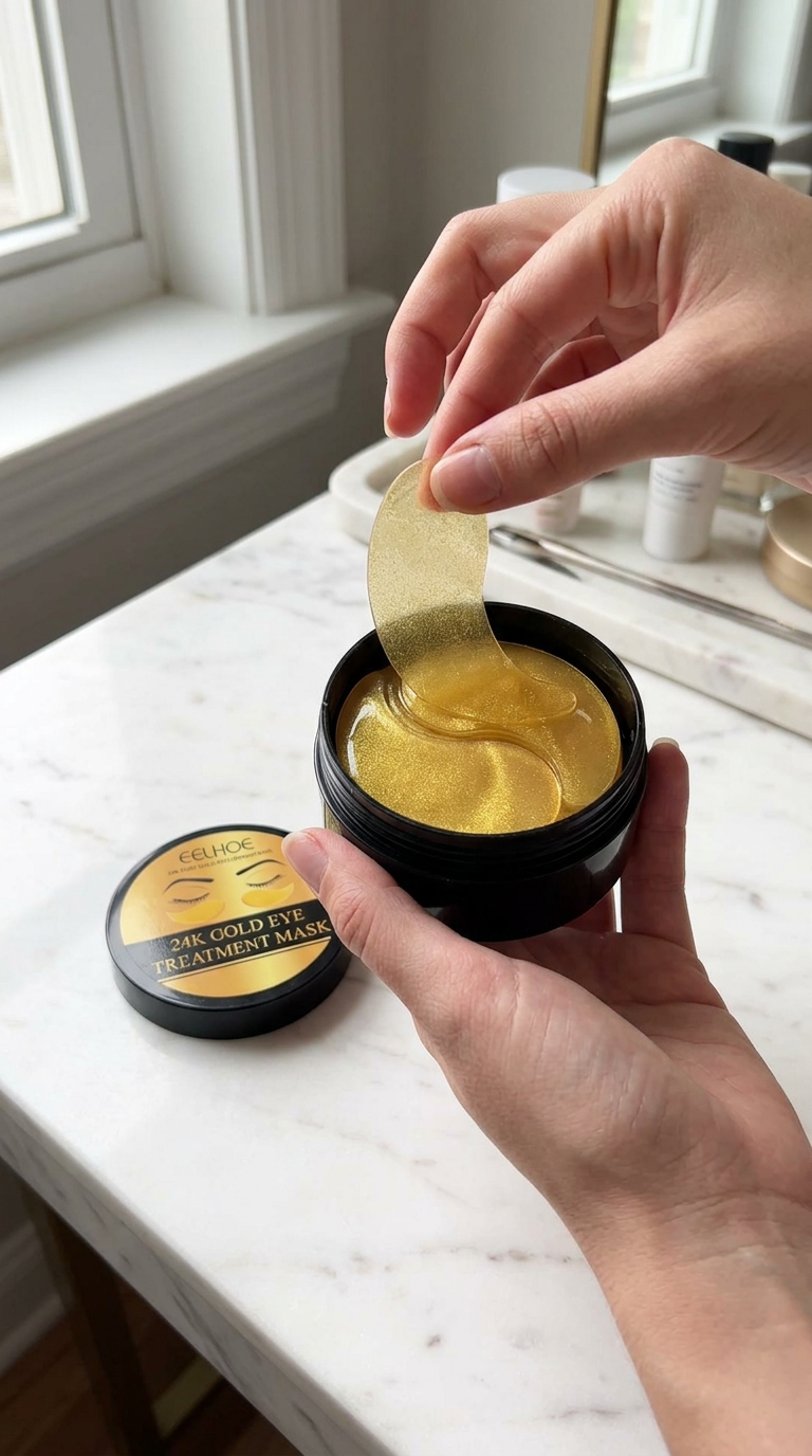 Parches de Oro 24K para Contorno de Ojos (60 uds)