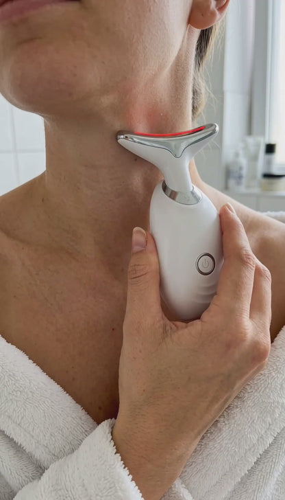 Masajeador Facial y de Cuello con Luz LED