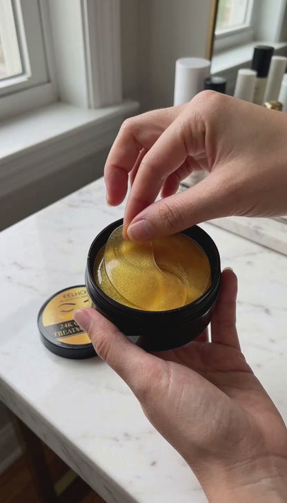 Parches de Oro 24K para Contorno de Ojos (60 uds)